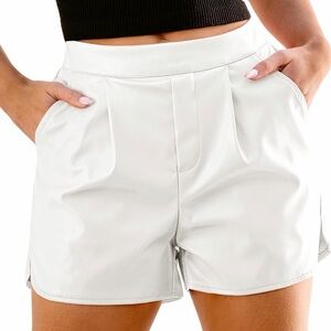 luvamia Faux Leather Shorts